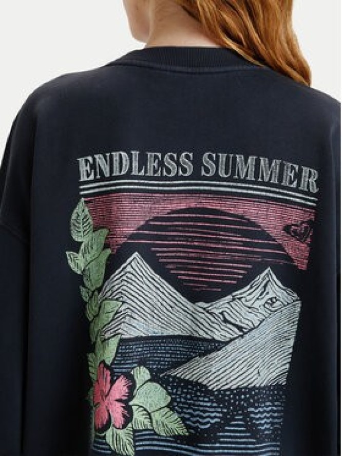 Roxy Bluza Saturday Night Vibes ERJKD03540 Czarny Oversize