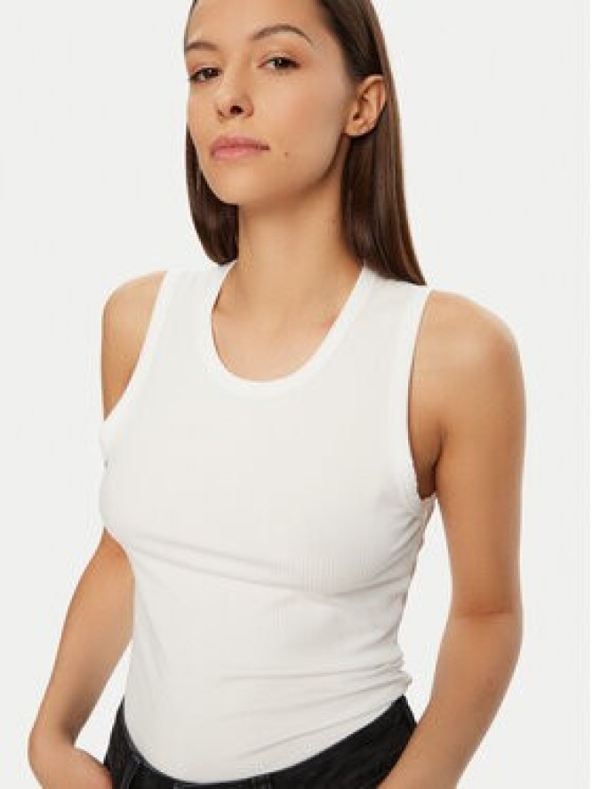 Calvin Klein Top K20K208054 Biały Slim Fit