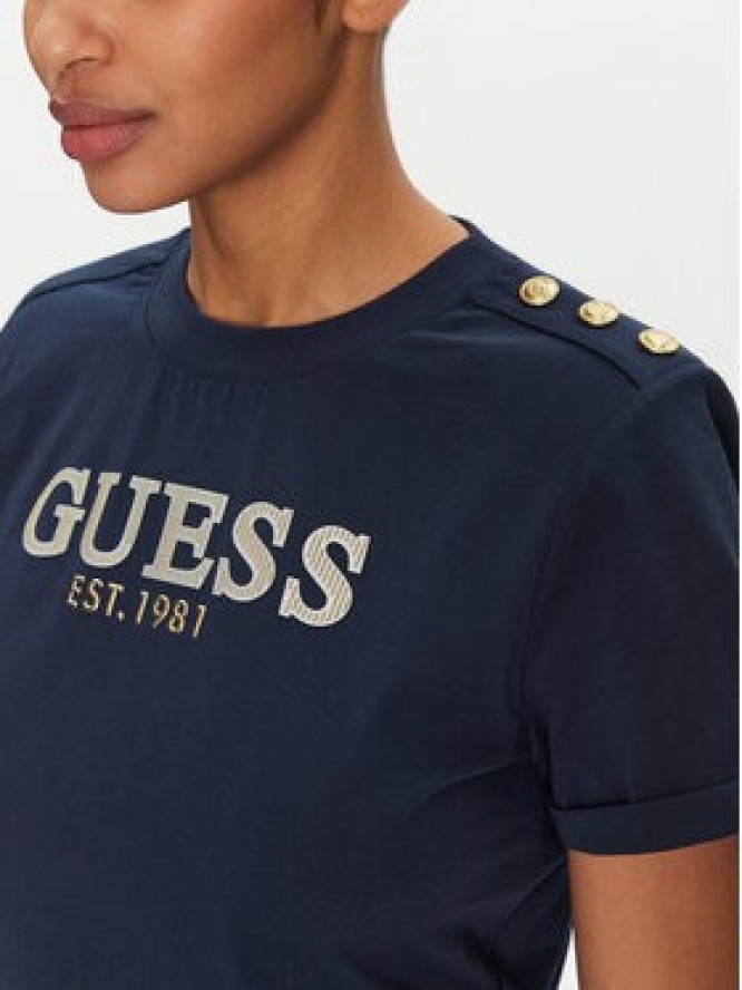 Guess T-Shirt W5GI15 K8FQ4 Granatowy Regular Fit