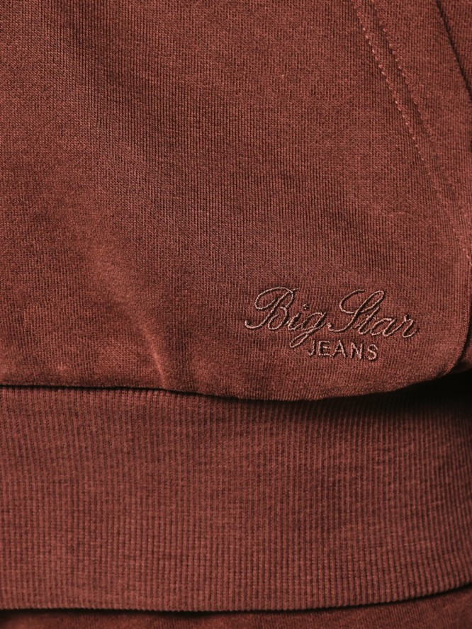 Bluza damska rozpinana z kapturem brązowa Marta 804