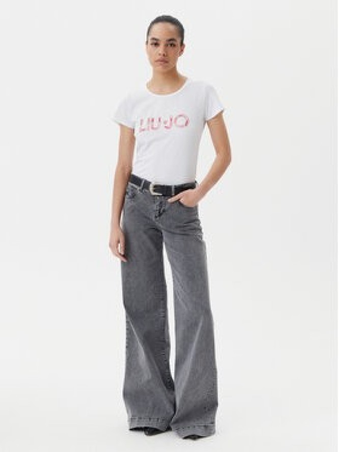 Liu Jo Beachwear T-Shirt VA5154 JS003 Biały Regular Fit