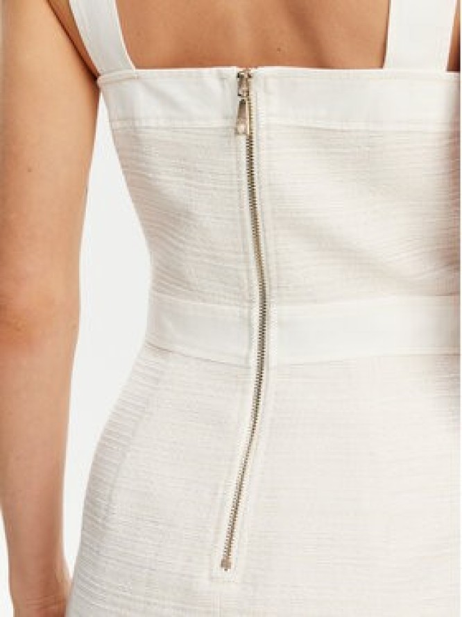 Guess Sukienka codzienna W5GK77 WH610 Écru Slim Fit