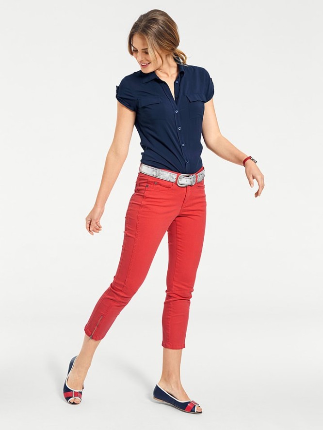 Heine Spodnie w kolorze czerwonym rozmiar: W25