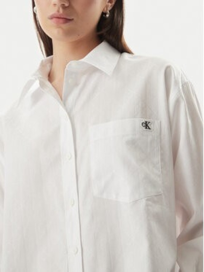 Calvin Klein Jeans Koszula LV047G126G Biały Relaxed Fit