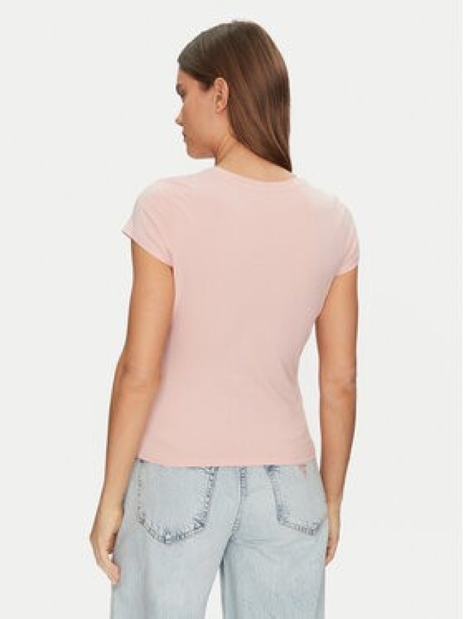 Guess T-Shirt W5GI42 J1314 Różowy Slim Fit