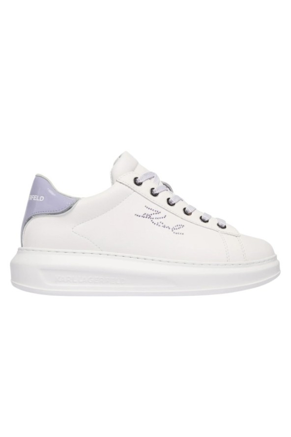 KARL LAGERFELD Białe sneakersy damskie KAPRI Rhinestone Karl Trim, Rozmiar 41