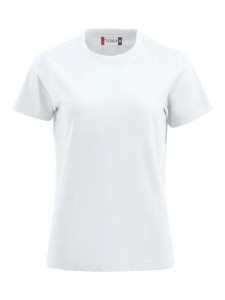 clique Premium-T Women T-shirt z okrągłym dekoltem z bawełny, biały