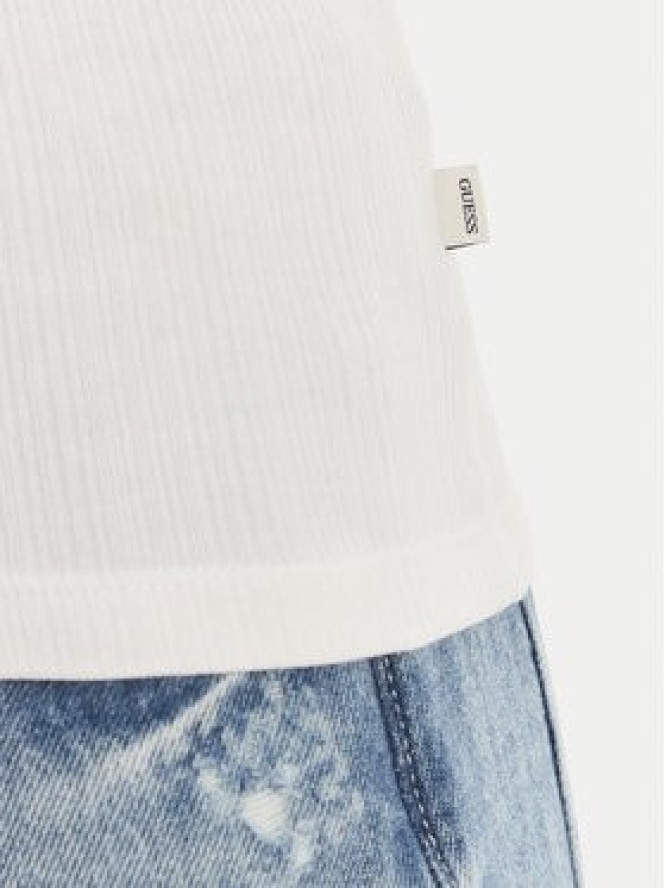 Guess Jeans Top W6GPZ8 KF641 Biały Slim Fit