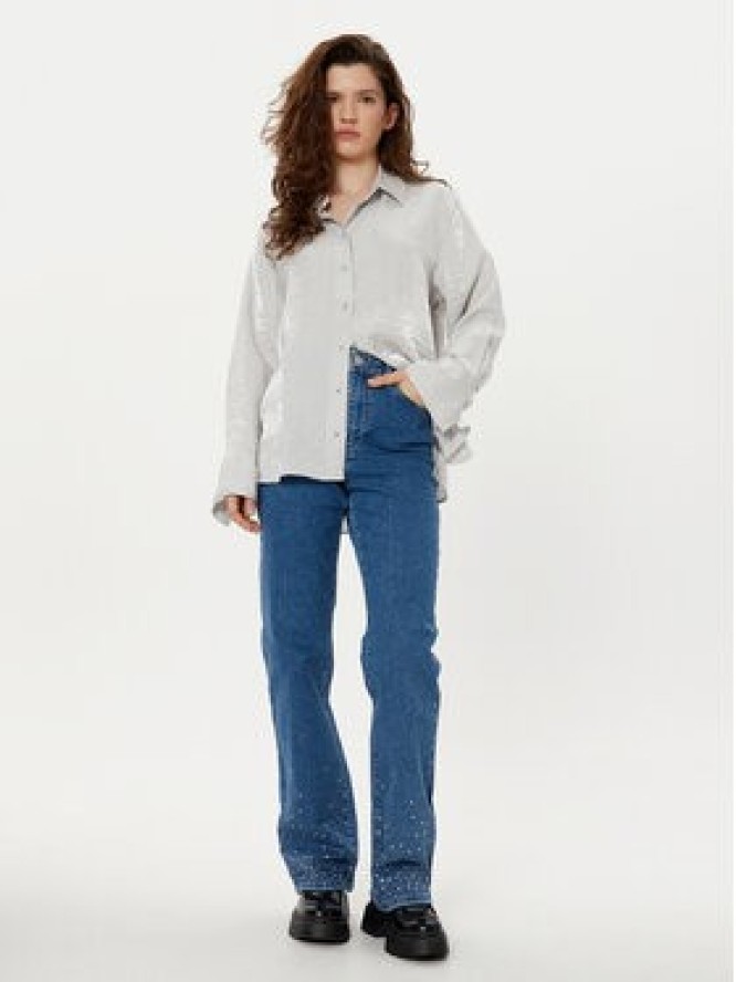 Pieces Jeansy 17153496 Niebieski Straight Fit