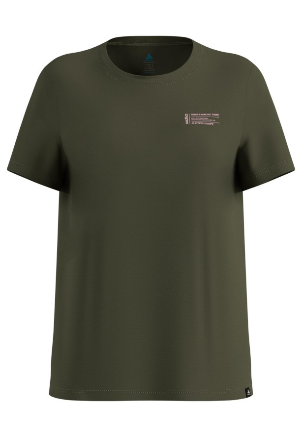 Koszulka z krótkim rękawem damska ODLO T-shirt crew neck s/s COTTON BLEND
