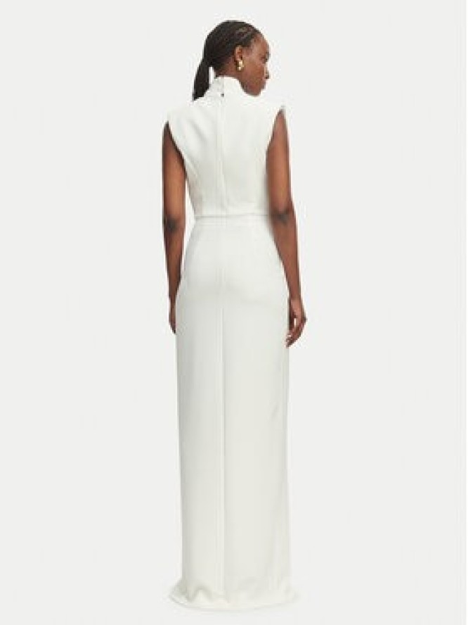 Elisabetta Franchi Sukienka wieczorowa AB-R31-61E2 Biały Regular Fit