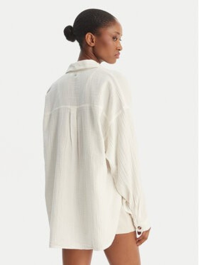 Roxy Koszula Morning Time ERJWT03674 Écru Relaxed Fit