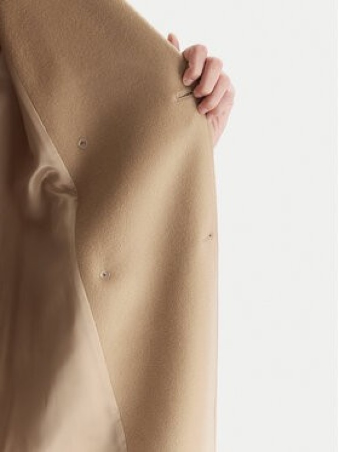 Marella Płaszcz wełniany Tenna 2523016071 Beżowy Regular Fit