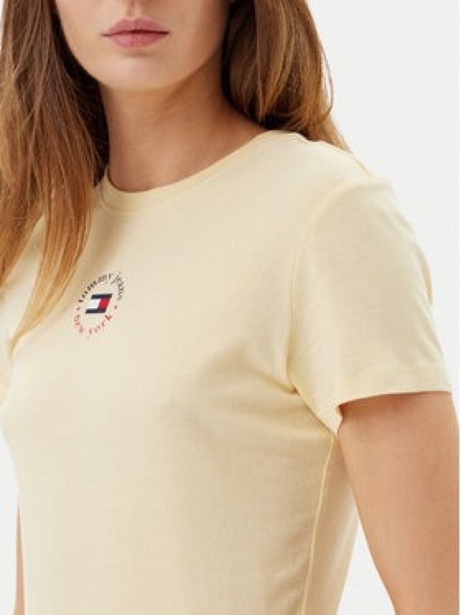 Tommy Jeans T-Shirt Essential DW0DW20316 Żółty Slim Fit