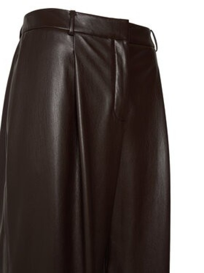 BOSS Spodnie z imitacji skóry Tiana4-M 50564757 Brązowy Regular Fit