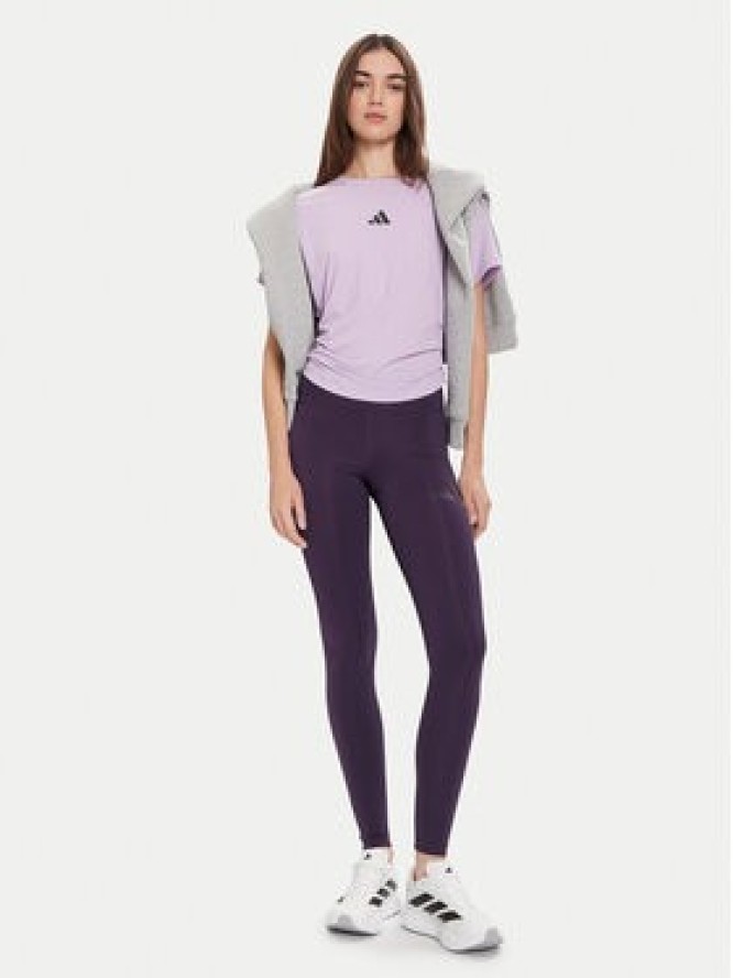 adidas Legginsy Train Essentials Big Logo JX4758 Fioletowy Slim Fit