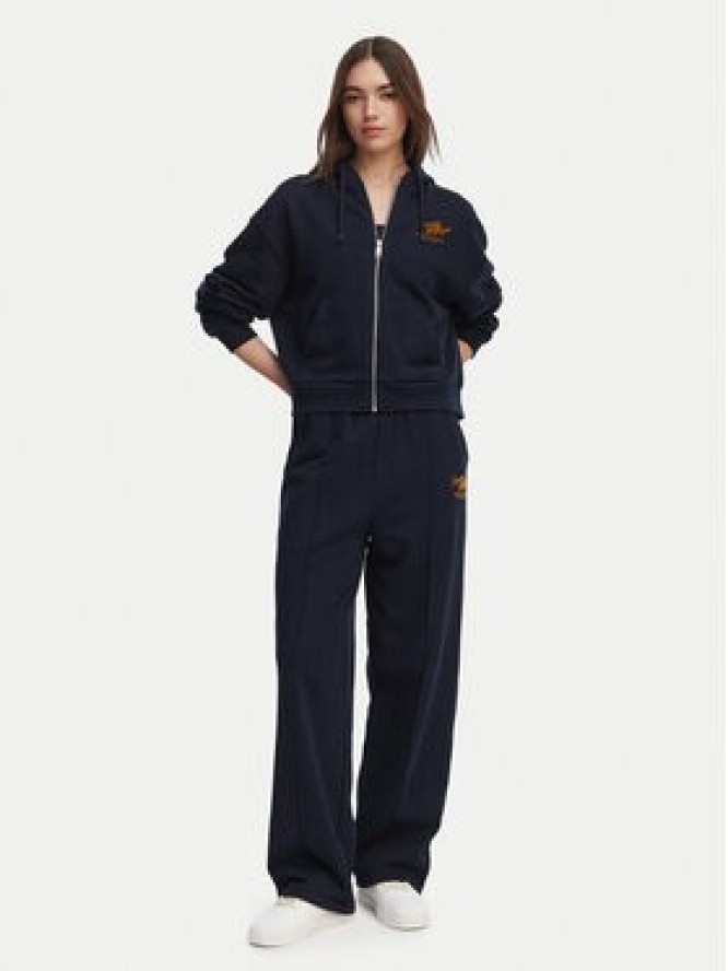 Tommy Hilfiger Spodnie dresowe Logo Exaggerated Seam WW0WW50783 Granatowy Relaxed Fit