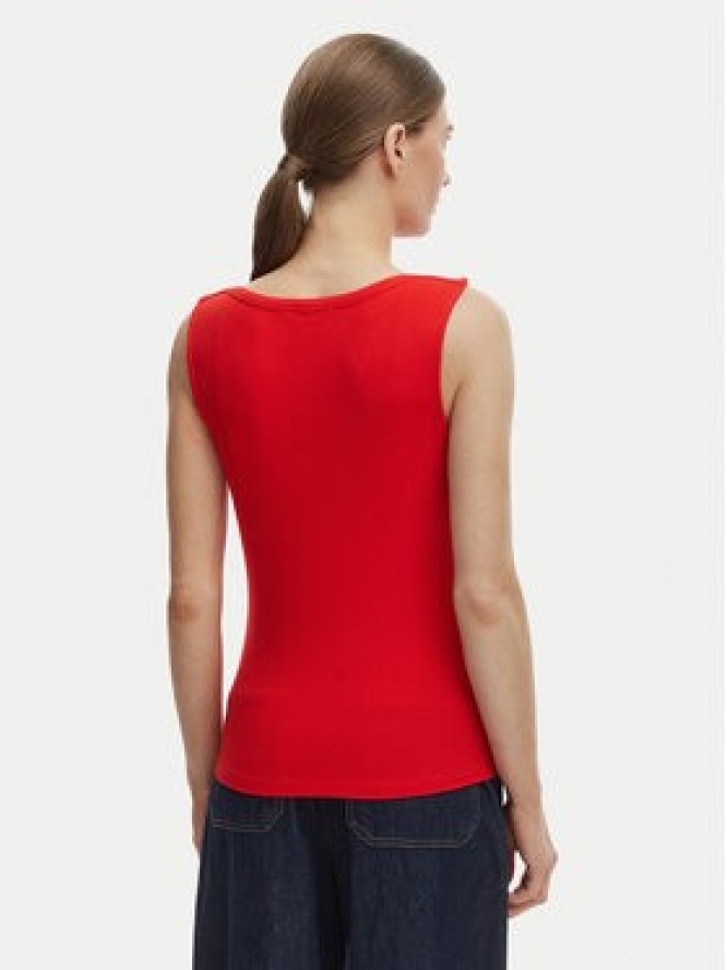 Tommy Hilfiger Top WW0WW47807 Pomarańczowy Slim Fit