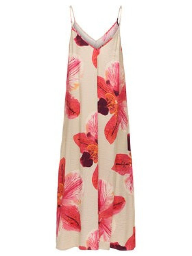 ONLY Sukienka letnia Resi 15372628 Beżowy jasny Regular Fit