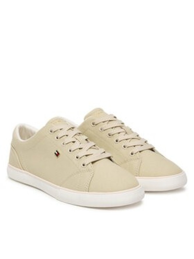 Tommy Hilfiger Sneakersy Th Low Profile Vulc Canvas FW0FW09102 Beżowy
