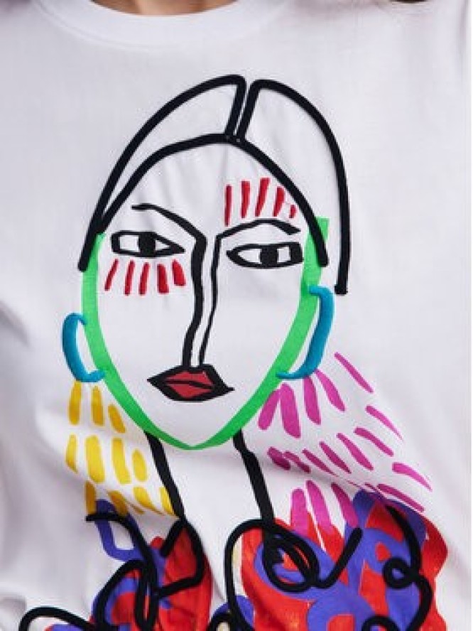 Desigual T-Shirt Misuri 25SWTKA9 Biały Regular Fit