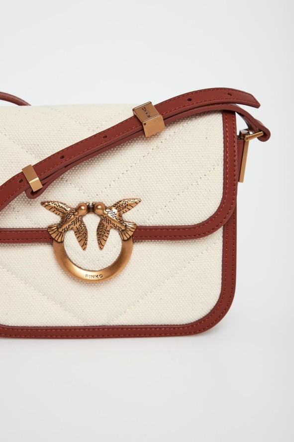 Torebka damska Love Box Bag Mini Canvas Chevron PINKO