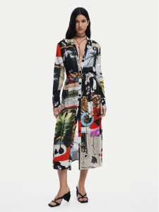 Desigual Sukienka koszulowa Collage 25SWVW45 Kolorowy Regular Fit