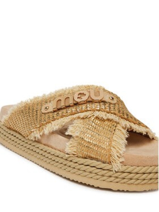 Mou Klapki Criss-cross MU.SW451009K Beżowy
