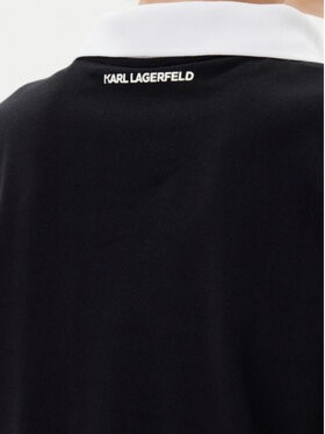 KARL LAGERFELD Polo A2W17111 Czarny Regular Fit