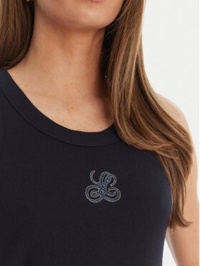 Luisa Spagnoli Top Bordo 543281 Granatowy Slim Fit