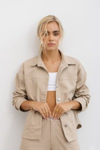 KURTKA KAREN BEŻOWA S - Flawless