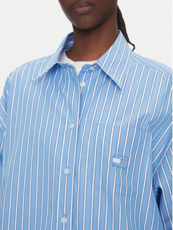 Tommy Jeans Sukienka koszulowa DW0DW21122 Niebieski Relaxed Fit