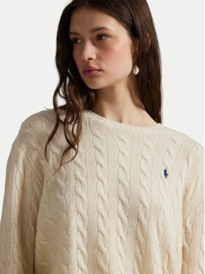 Polo Ralph Lauren Sweter 211971865001 Biały Slim Fit