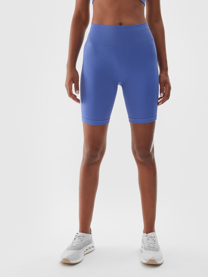 4F Legginsy kolarki treningowe damskie - granatowe XS/S