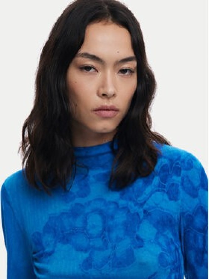 Desigual Golf Ottawa 25WWJF38 Niebieski Regular Fit