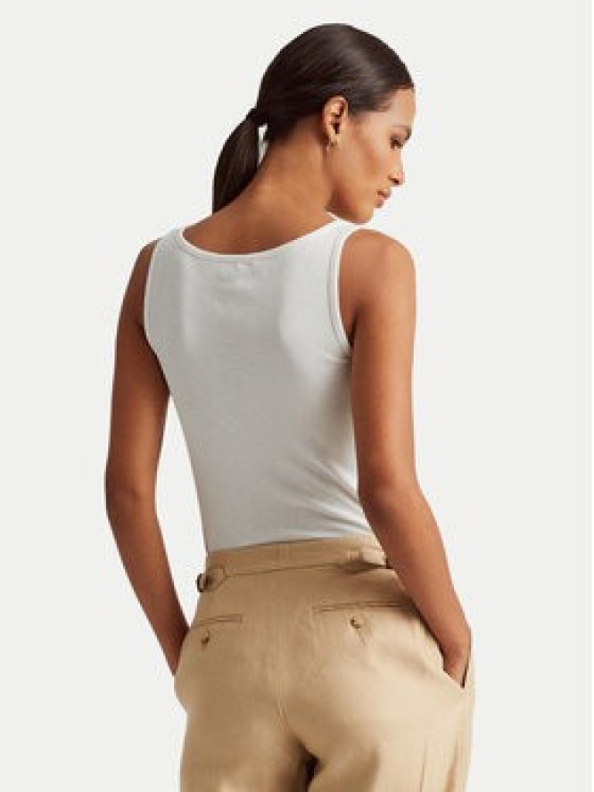 LAUREN RALPH LAUREN Top 200704777004 Biały Slim Fit