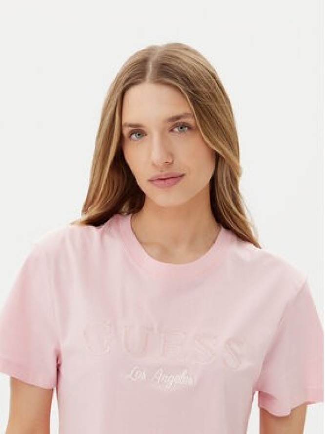 Guess T-Shirt V5GI09 K9RM1 Różowy Regular Fit