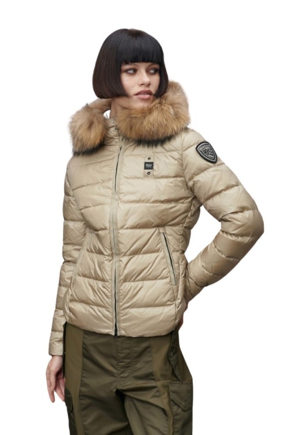 BLAUER Beżowa damska kurtka Arcadia Short Jackets, Rozmiar S