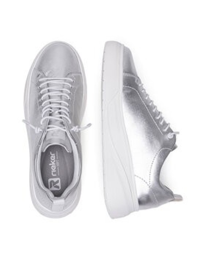 Rieker Revolution Lifestyle Półbuty W2301-90 Srebrny