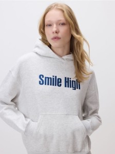 Bluza z napisem - jasnoszary