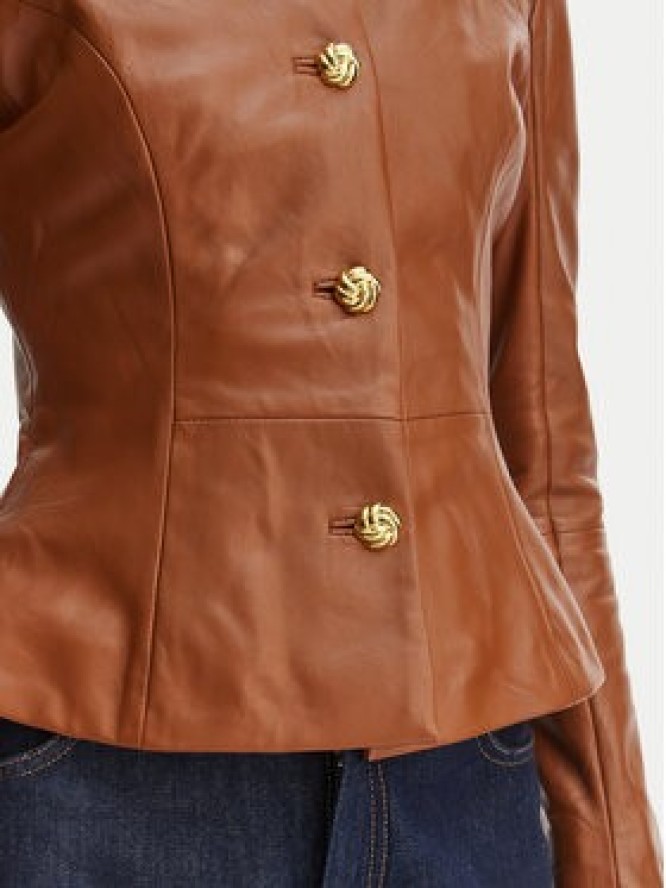 Marciano Guess Kurtka skórzana G6GL02 L0083 Brązowy Regular Fit