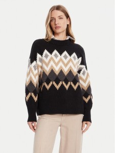 Barbour Sweter Cecelia LKN1676MI11 Czarny Relaxed Fit