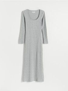 Dzianinowa sukienka - jasnoszary