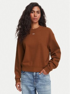 HUGO Bluza Delessa 50534344 Brązowy ciemny Regular Fit