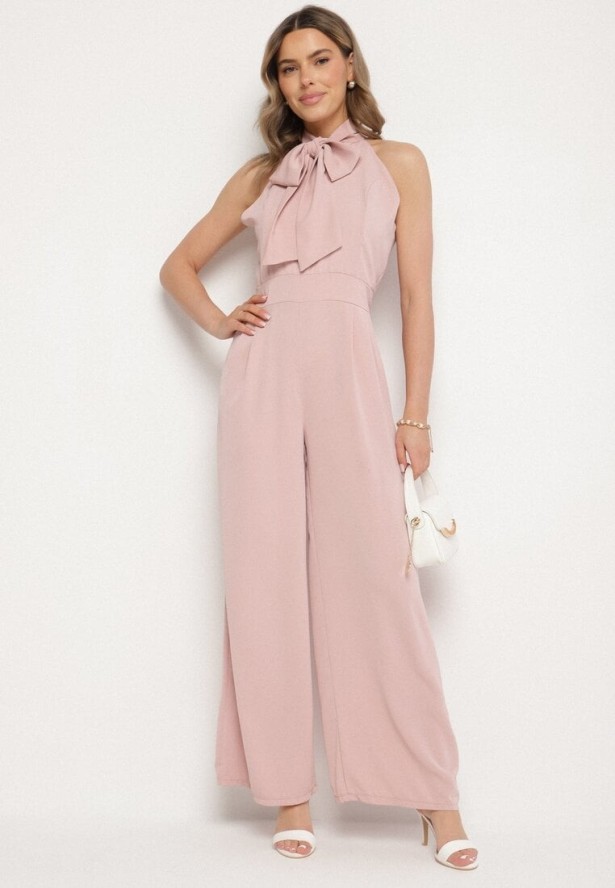 Różowy Kombinezon z Ozdobną Kokardą Nelifira