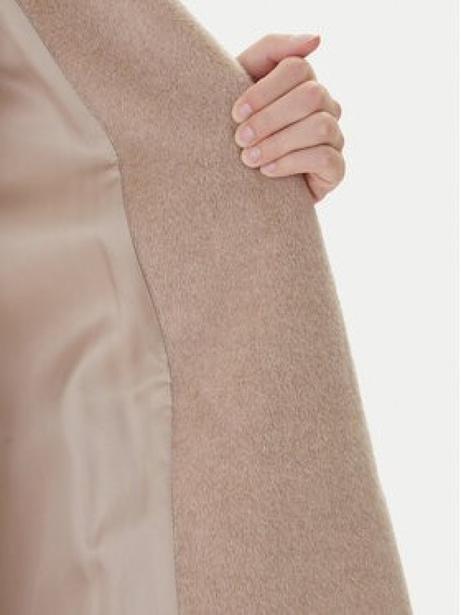 Weekend Max Mara Płaszcz wełniany Tempera 2525016082 Beżowy Regular Fit
