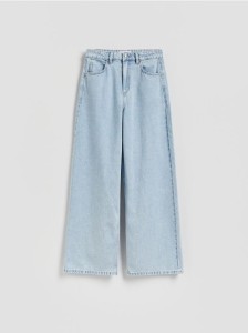 Jeansy wide leg comfort - niebieski