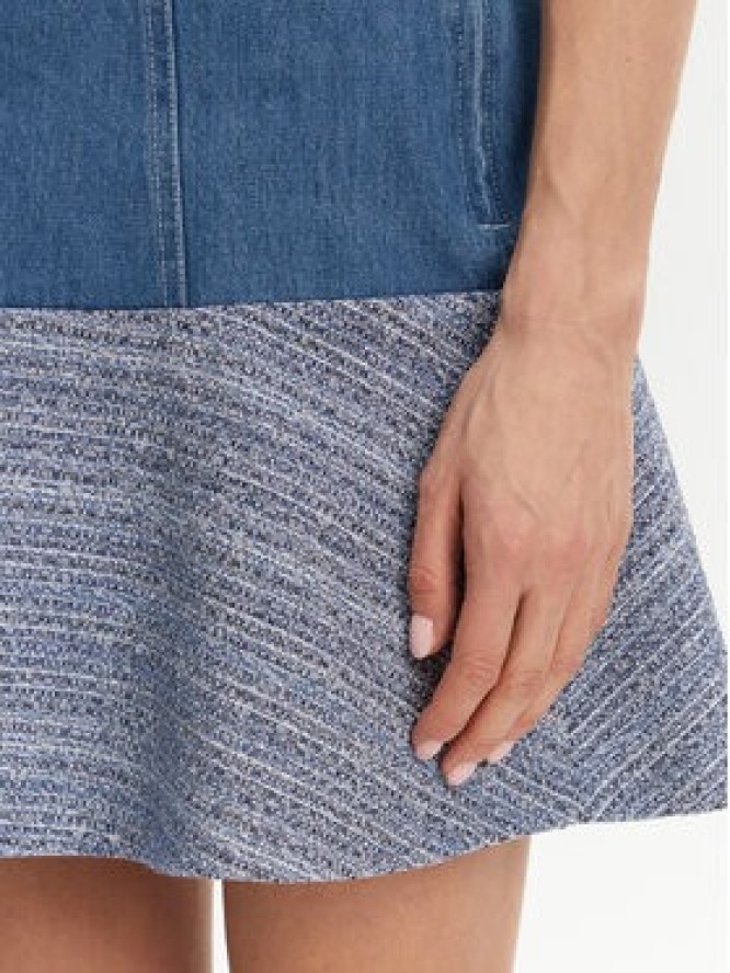 Guess Spódnica mini W5GD87 WH610 Niebieski Regular Fit