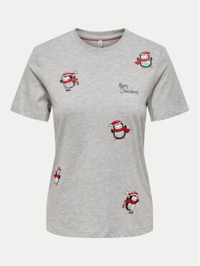 ONLY T-Shirt Kita 15331069 Szary Regular Fit