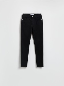 Jeansy slim mid rise - czarny